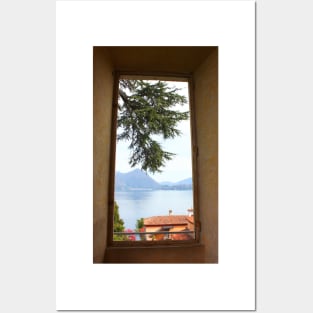 A Pine Branch over the Red roof through the Window 2011 Posters and Art